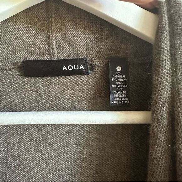 Aqua Cashmere/Wool Blend Color Block Cardigan Size M - Picture 5 of 5